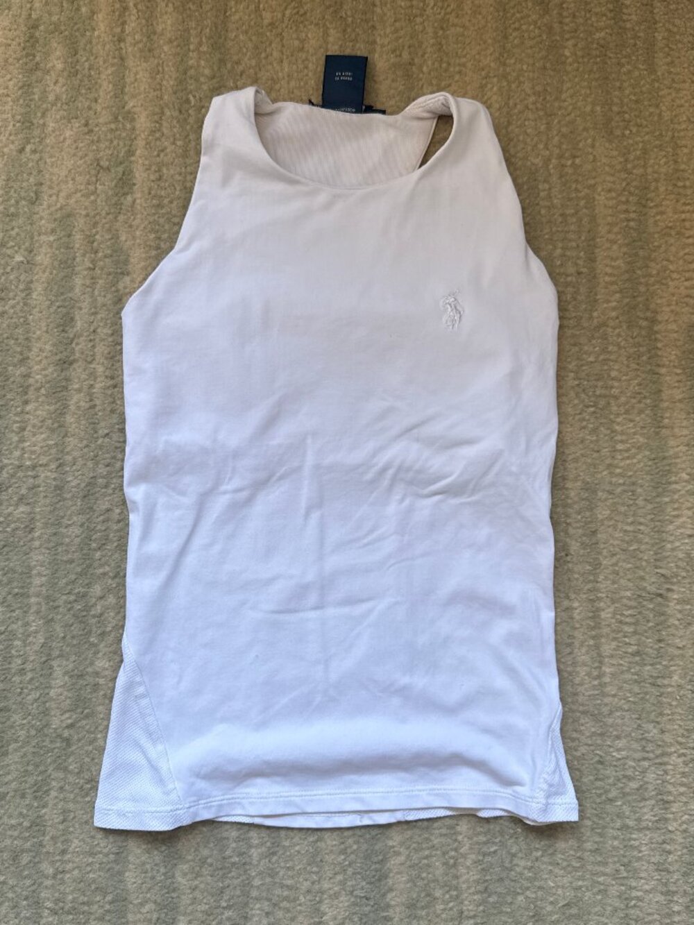 Ralph Lauren white sleeveless tank top with built in bra